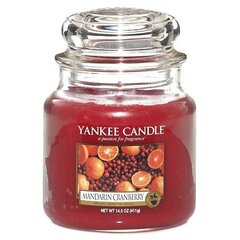 Aromātiskā svece Yankee Candle Mandarin Cranberry 411 g cena un informācija | Sveces un svečturi | 220.lv