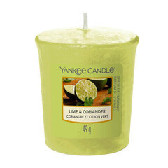 Ароматическая свеча Yankee Candle Lime & Coriander 49 г цена и информация | Подсвечники, свечи | 220.lv