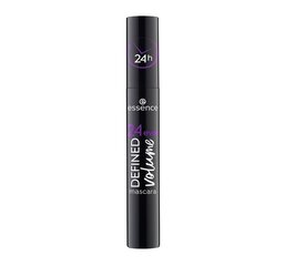 Skropstu tuša Essence 24ever Defined Volume 12 ml, Black cena un informācija | Acu ēnas, skropstu tušas, zīmuļi, serumi | 220.lv