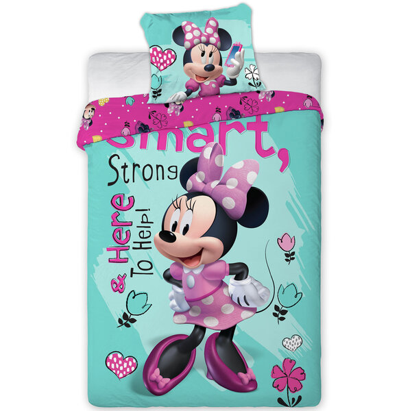 Bērnu gultas veļas komplekts Minnie Mouse 140x200, 2 daļas cena | 220.lv