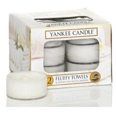Ароматические чайные свечи Yankee Candle Fluffy Towels 9,8 г, 12 шт. цена и информация | Подсвечники, свечи | 220.lv