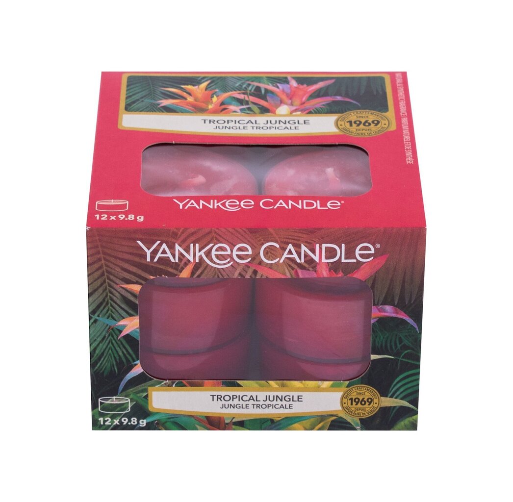 Aromātiskas tējas sveces Yankee Candle Tropical Jungle 12 gab., 9.8 g cena un informācija | Sveces un svečturi | 220.lv