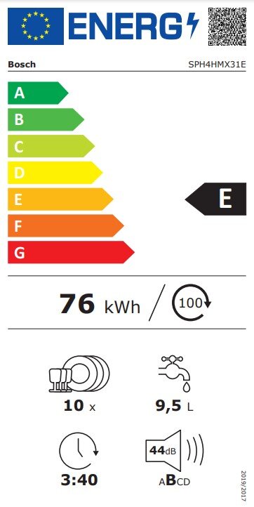 BOSCH SPH4HMX31E cena un informācija | Trauku mazgājamās mašīnas | 220.lv