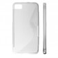 KLT Back Case S-Line Samsung i8530 Galaxy Beam gumijas/plastikāta telefona apvalks Balts/Caurspīdīgs