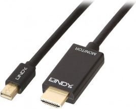 Lindy 36928, Mini DP/HDMI, 3 m cena un informācija | Kabeļi un vadi | 220.lv