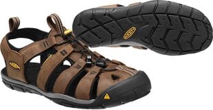 Sandales vīriešiem Keen Clearwater CNX Leather, brūnas cena un informācija | Vīriešu iešļūcenes, čības, sandales | 220.lv