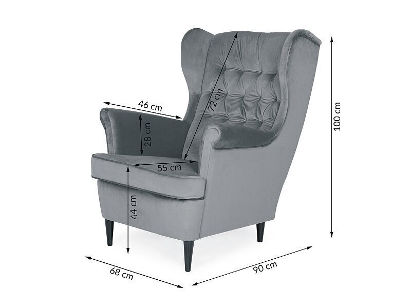 Krēsls Signal Meble Harry, melns cena un informācija | Atpūtas krēsli | 220.lv