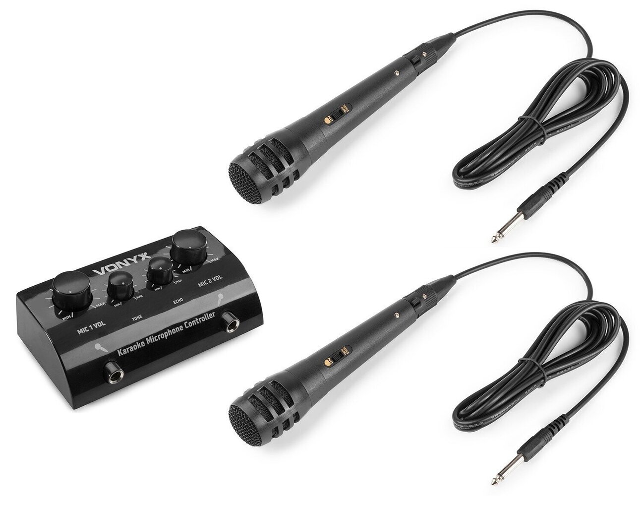 Karaoke mikrofona kontrolieris Vonyx AV430B, melns cena un informācija | Mikrofoni | 220.lv