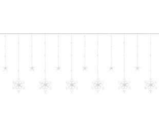 Гирлянда-занавеска Снежинки и Звезды, 138 светодиодов цена и информация | Гирлянды | 220.lv