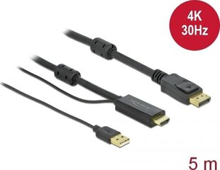 Delock 85966, DisplayPort, 5 m cena un informācija | Kabeļi un vadi | 220.lv