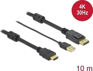 Delock 85968, DisplayPort, 10 m cena un informācija | Kabeļi un vadi | 220.lv
