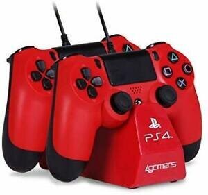 Lādētājs Uzlādes statīvs PS4 Dual Controller Play Charge Desktop Stand Red  cena | 220.lv