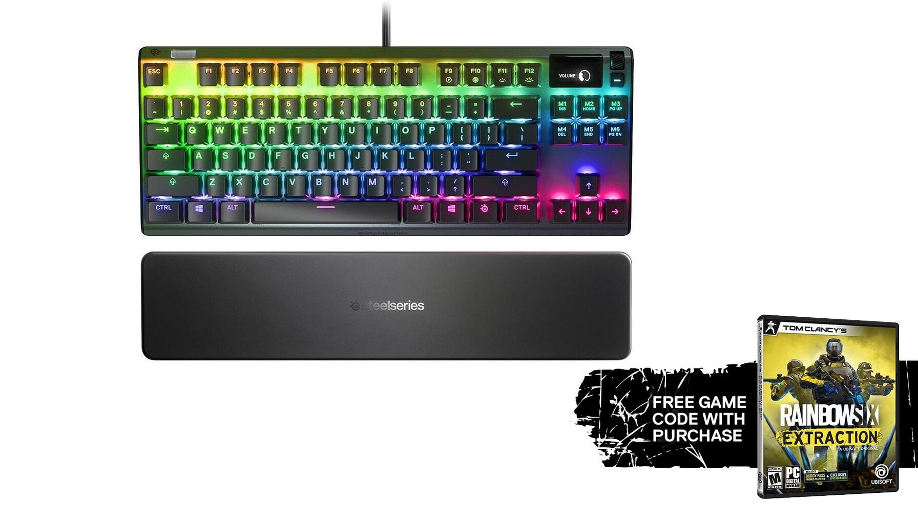 SteelSeries, Apex 7 TKL, Brown Switch, US cena un informācija | Klaviatūras | 220.lv