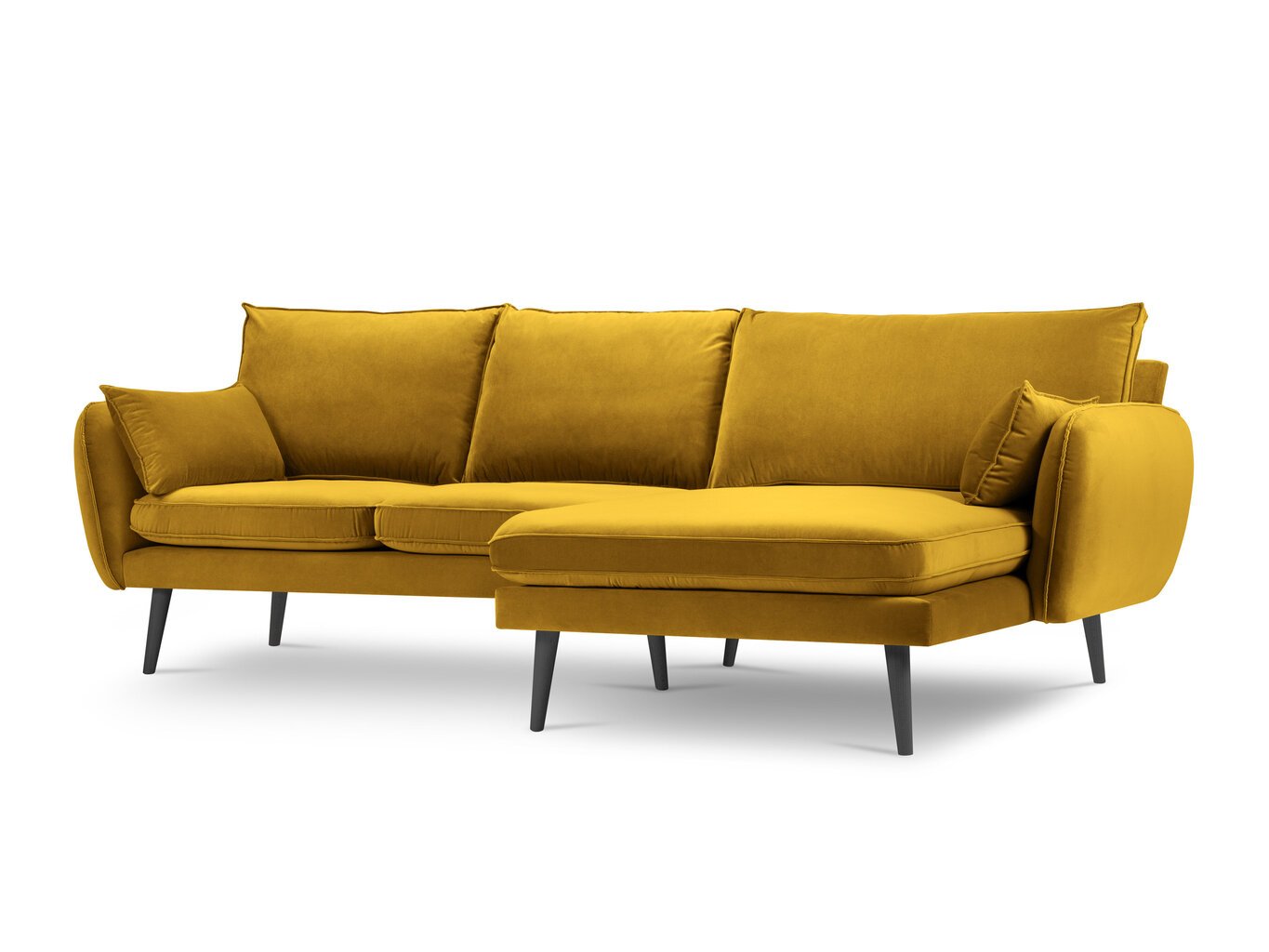 Stūra dīvāns Kooko Home Lento, dzeltens/melns цена и информация | Stūra dīvāni | 220.lv
