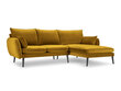 Stūra dīvāns Kooko Home Lento, dzeltens/melns cena un informācija | Stūra dīvāni | 220.lv