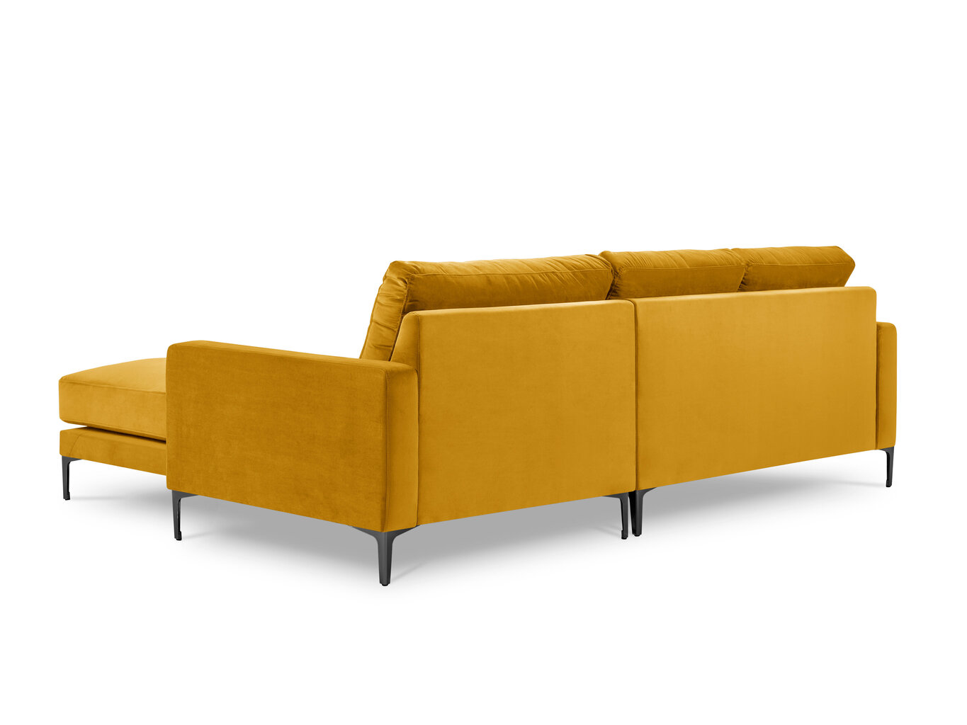 Stūra dīvāns Kooko Home Harmony, dzeltens/melns цена и информация | Stūra dīvāni | 220.lv