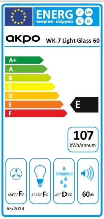 Akpo WK-7 Light 60 cena un informācija | Tvaika nosūcēji | 220.lv