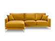 Stūra dīvāns Kooko Home Lyrique, dzeltens cena un informācija | Stūra dīvāni | 220.lv