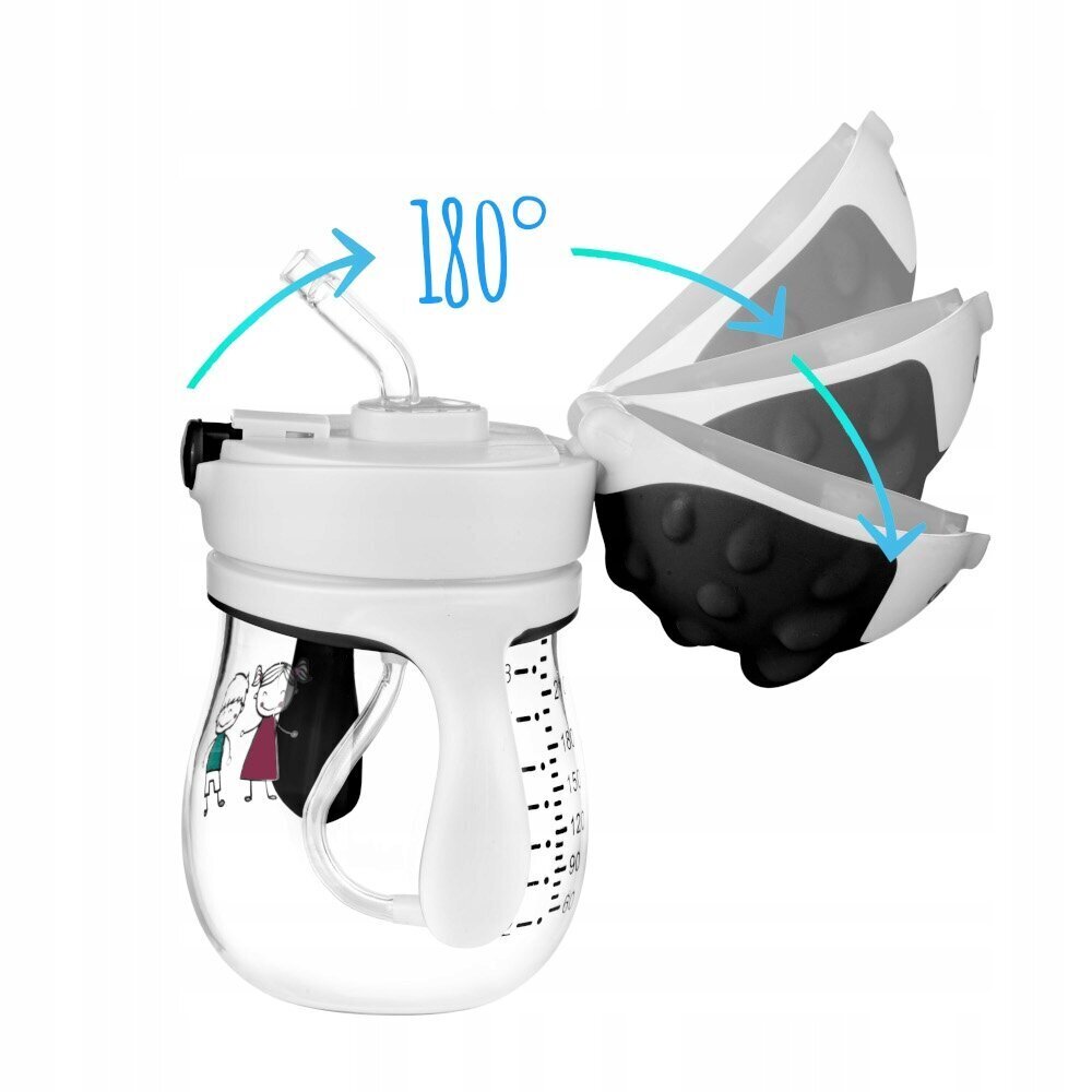 Neizlejama apmācības tritāna krūze ar atsvariem Akuku 250 ml, Grey цена и информация | Bērnu pudelītes un to aksesuāri | 220.lv