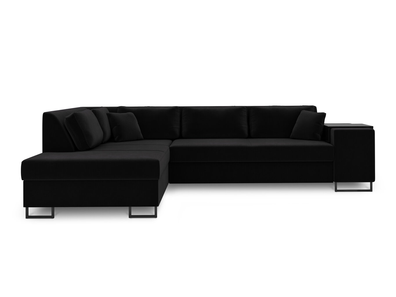 Stūra dīvāns Cosmopolitan Design York, melns cena un informācija | Stūra dīvāni | 220.lv