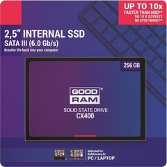 <p>GOODRAM SSD CX400 256GB</p>
 цена и информация | Внутренние жёсткие диски (HDD, SSD, Hybrid) | 220.lv