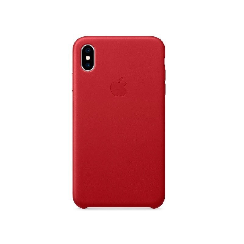 Apple iPhone XS Max Leather Cover , Sarkans cena un informācija | Telefonu vāciņi, maciņi | 220.lv