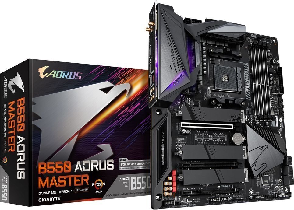 Gigabyte B550 AORUS MASTER cena un informācija | Mātesplates | 220.lv