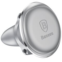 Baseus Magnetic Air Vent car mount holder with cable clip silver (Silver) цена и информация | Держатели для телефонов | 220.lv