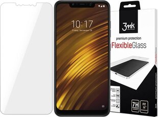 3MK FlexibleGlass Xiaomi Pocophone F1 Hibrīda stikls cena un informācija | Ekrāna aizsargstikli | 220.lv