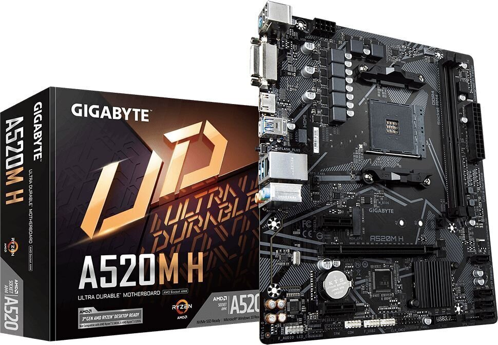 Gigabyte A520M H цена и информация | Mātesplates | 220.lv