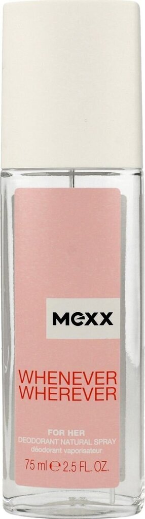 Izsmidzināms dezodorants Mexx Whenever Wherever for Her 75 ml cena un informācija | Parfimēta sieviešu kosmētika | 220.lv