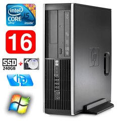 HP 8100 Elite SFF i5-650 16GB 240SSD+1TB DVD WIN7Pro cena un informācija | Stacionārie datori | 220.lv