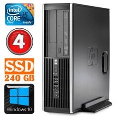 HP 8100 Elite SFF i5-650 4GB 240SSD DVD WIN10 цена и информация | Стационарные компьютеры | 220.lv