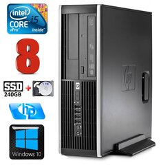 HP 8100 Elite SFF i5-650 8GB 240SSD+1TB DVD WIN10 cena un informācija | Stacionārie datori | 220.lv