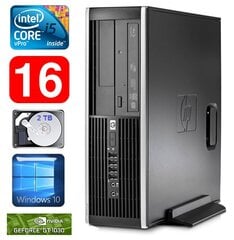 HP 8100 Elite SFF i5-650 16GB 2TB GT1030 2GB DVD WIN10 цена и информация | Стационарные компьютеры | 220.lv