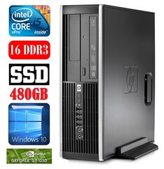 HP 8100 Elite SFF i5-650 16GB 480SSD GT1030 2GB DVD WIN10 цена и информация | Стационарные компьютеры | 220.lv