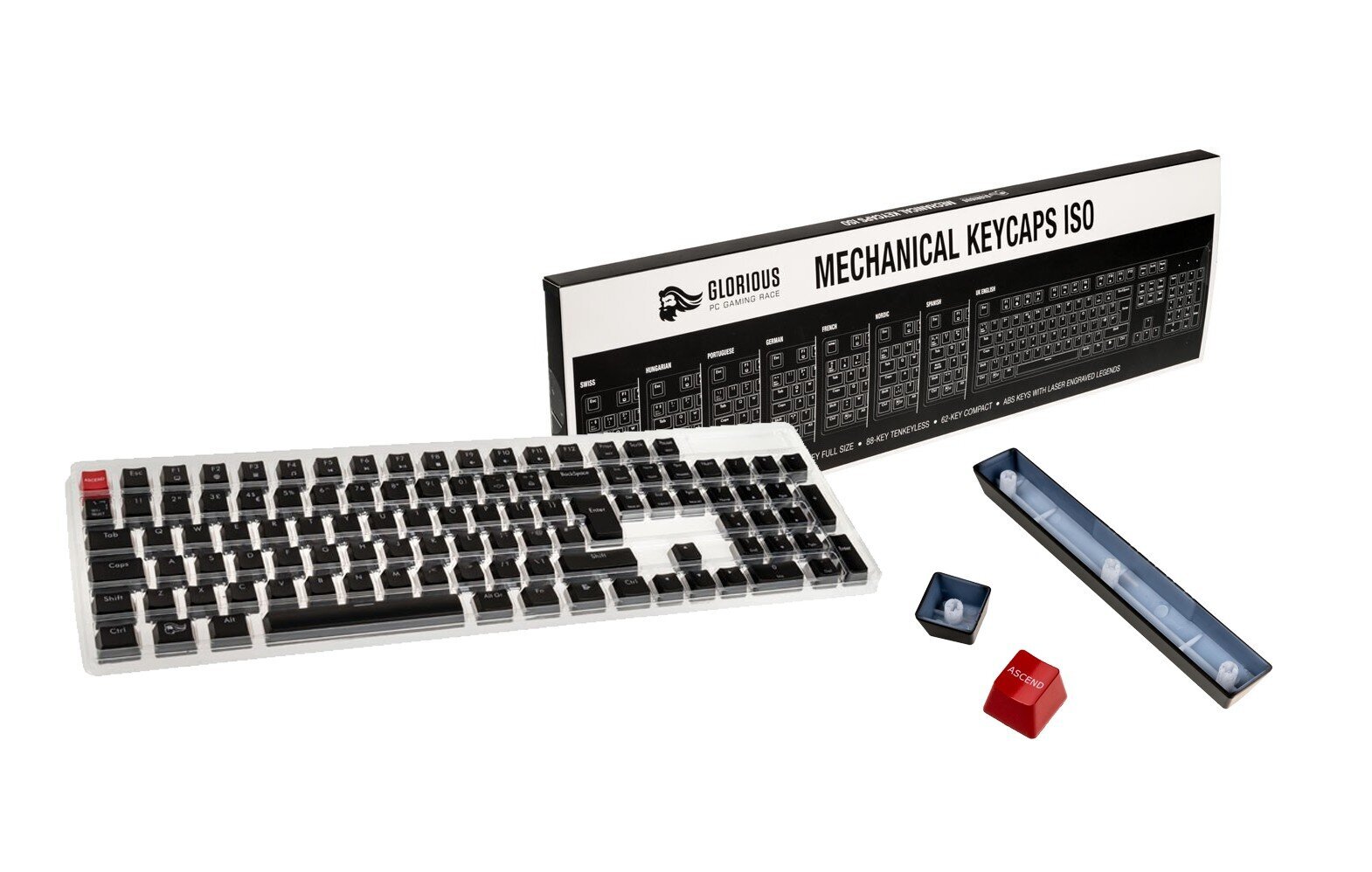 Glorious PC Gaming Race ISO Mechanical Keyboard Keycaps cena un informācija | Klaviatūras | 220.lv