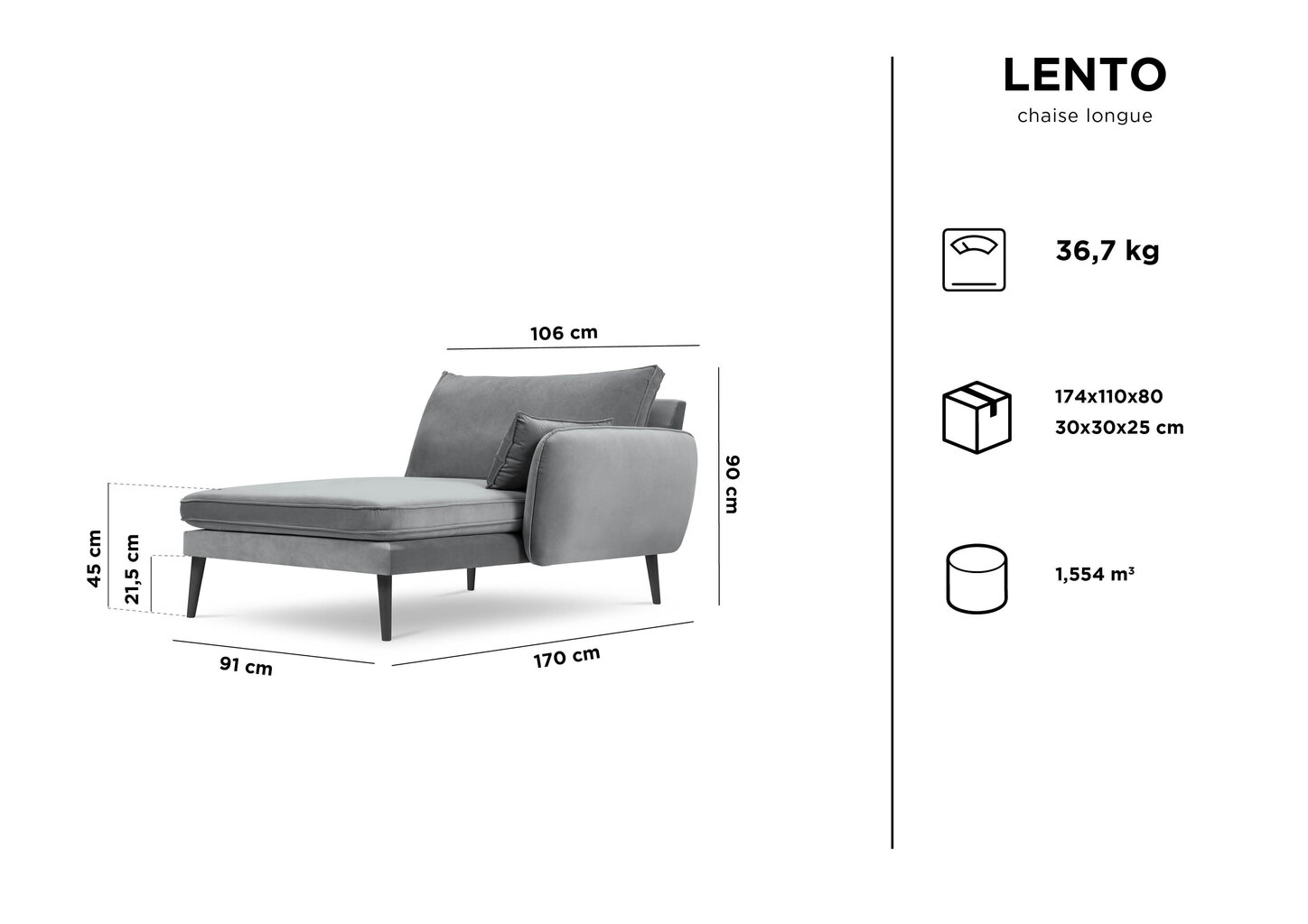 Kušete Kooko Home Lento, zaļa/melna cena un informācija | Dīvāni | 220.lv