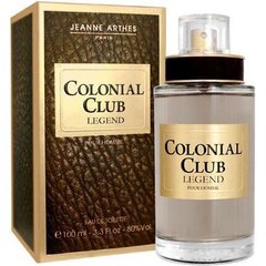 Туалетная вода Jeanne Arthes Colonial Club Legend EDT для мужчин 100 мл цена и информация | Мужские духи | 220.lv