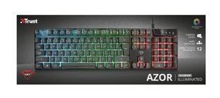 Игровая клавиатура Trust GXT 835 Azor, черная цена и информация | Клавиатуры | 220.lv