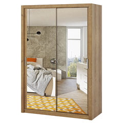 Шкаф с зеркалом Selsey Rinker 150, коричневый цена и информация | Шкафы | 220.lv