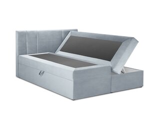 Кровать Mazzini Beds Afra 200x200 см, светло-синяя цена и информация | Кровати | 220.lv