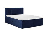 Кровать Mazzini Beds Afra 200x200 см, синяя