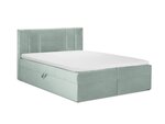 Кровать Mazzini Beds Afra 200x200 см, светло-зеленая