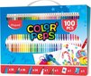 Komplekts MAPED Color'Peps Colouring set 100gab. cena un informācija | Modelēšanas un zīmēšanas piederumi | 220.lv