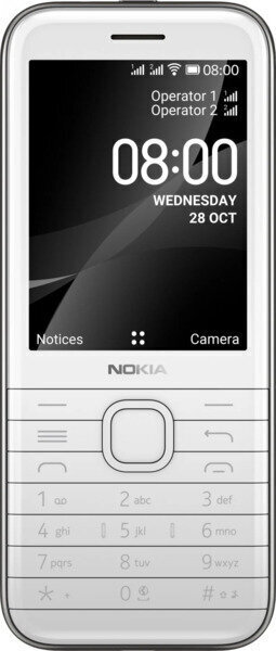 Nokia 8000 4G, Dual SIM, White cena un informācija | Mobilie telefoni | 220.lv
