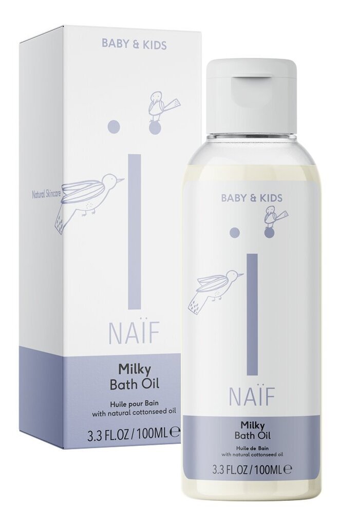 Piena eļļa vannai Naïf Baby & Kids Care - mīkstā eļļa vannai visiem ādas tipiem 100 ml цена и информация | Bērnu kosmētika, līdzekļi jaunajām māmiņām | 220.lv