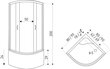 Dušas kabīne ar dziļu paliktni Kerra Lava 90, 90x90cm цена и информация | Dušas kabīnes | 220.lv