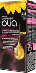 Eļļas bāzes ilgnoturīga matu krāsa bez amonjaka Garnier Olia 3.16 Deep Violet cena un informācija | Matu krāsas | 220.lv