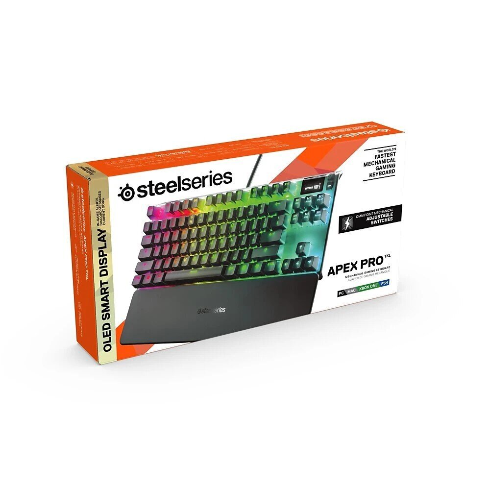 SteelSeries Apex Pro TKL Black US cena un informācija | Klaviatūras | 220.lv